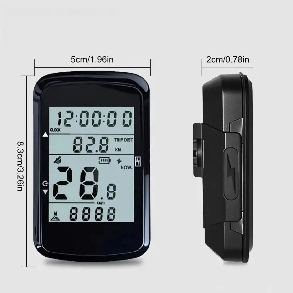 Waterproof Bike Speedometer 2.4 Inch Screen Rechargeable Bicycle Counter Odometer Digital Stopwatch Ultralight