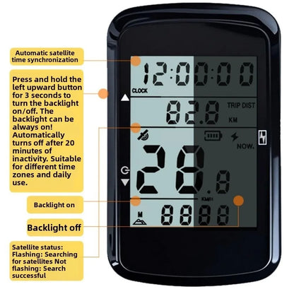 Waterproof Bike Speedometer 2.4 Inch Screen Rechargeable Bicycle Counter Odometer Digital Stopwatch Ultralight